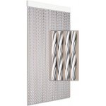 Závěs do dveří DARA 90x210 cm šedý/bílý – Sleviste.cz