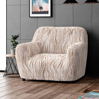 GA.I.CO bielastický potah na křeslo Universo Nový žíhaný béžový 60 - 110 cm – Sleviste.cz