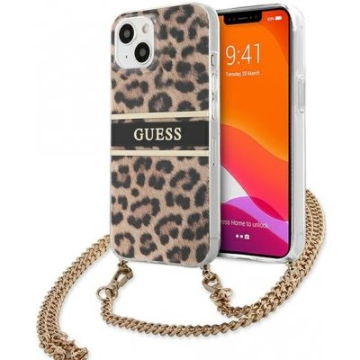 Pouzdro Guess iPhone 13 mini Leopard Gold Strap – Zboží Mobilmania