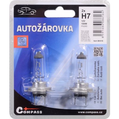 Compass 12V H7 100W PX26d 2ks 08616 – Zboží Mobilmania