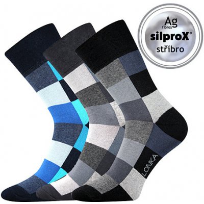 Lonka Decube se stříbrem mix tmavé 3 páry – Zboží Dáma