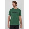 Pánské Tričko Boss bavlněné tričko s potiskem 50495742 zelená