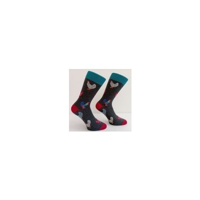 Barevné ponožky SLEPICE Tmavě šedá – Zboží Mobilmania
