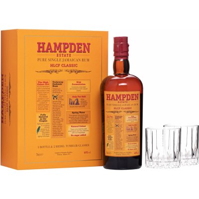 Hampden Estate HLCF Classic Overproof 60,0% 0,7 l (dárkové balení 2 sklenice) – Zboží Mobilmania