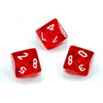 CORFIX Kostka 10 stran procentuální průhledná Červená – Zboží Živě