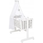 Roba Bílá kolébka na kolečkách s nebesy 40x90 cm Little stars Roba – Zboží Dáma