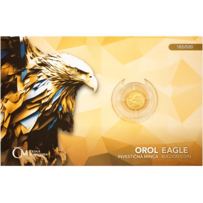 Česká mincovna Zlatá mince Orel 2025 stand číslovaný 1/25 oz – Zboží Dáma