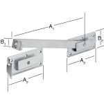 Stabilit Branová závora na dvoukřídlá vrata, 340 × 180 mm, ocel, pozinkováno 001999500 – Sleviste.cz