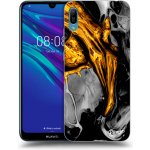 Pouzdro Picasee silikonové Huawei Y6 2019 - Black Gold čiré – Zbozi.Blesk.cz