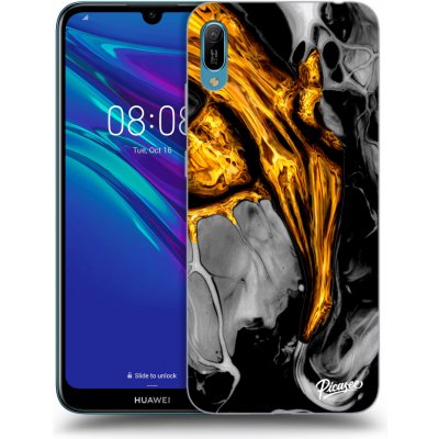 Pouzdro Picasee silikonové Huawei Y6 2019 - Black Gold čiré – Zboží Mobilmania