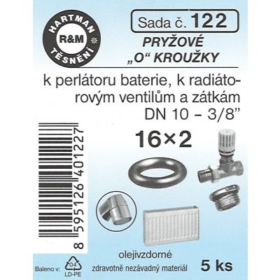 HARTMAN těsnění "O" k radiátorovému ventilu 16*2mm, sada č. 122 – Zboží Mobilmania