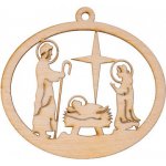 ČistéDřevo Dřevěná vánoční ozdoba betlém – Sleviste.cz