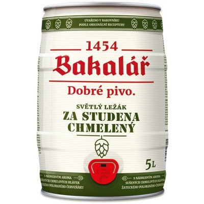 Bakalář ležák za studena chmelený 12° 5,2% 5 l (sud) – Sleviste.cz