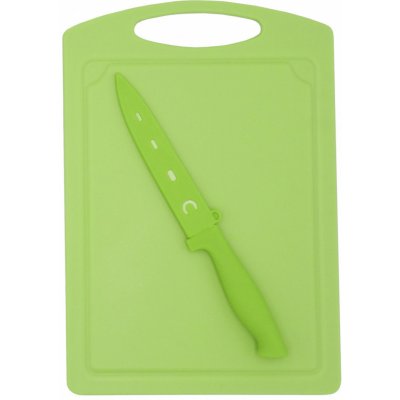 Steuber Krájecí deska 29 x 20 cm s nožem na zeleninu, zelená