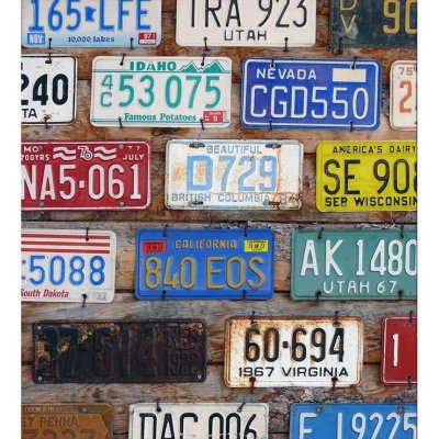 Dimex MS-3-0269 vliesová fototapeta na zeď Poznávací čísla rozměry 225 x 250 cm – Zboží Dáma