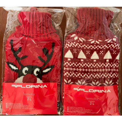 Florina láhev zahřívací termofor ve svetříku 2 l Christmas – Zboží Mobilmania