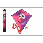 Teddies Drak létající klaun nylon 78x86cm růžovo-fialový v látkovém sáčku 11x90x2cm – Zboží Dáma