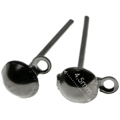 Antracit puzeta, 4,5mm (pár) – Zboží Mobilmania