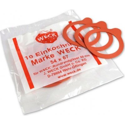 Gumové kroužky na patentní sklenice - 160 ml, ø 54/67mm, Weck, 10 ks – Zboží Dáma