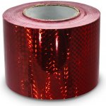 Hologramová samolepicí páska 100mm, motiv červené čtverečky