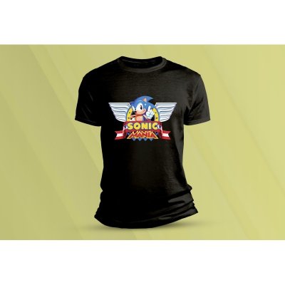 Sandratex dětské bavlněné tričko Sonic mania. černá