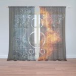 Sablio Záclony Ohnivý reproduktor: 2ks 150x250cm – Hledejceny.cz