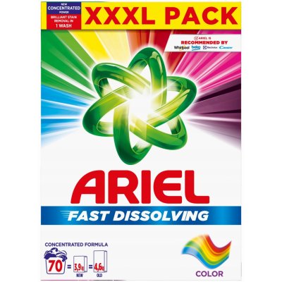 Ariel Fast Dissolving Color prací prášek na barevné prádlo 3,85 kg 70 PD – Zboží Mobilmania