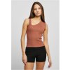 Dámské tílko Ladies Rib Knit Asymmetric terracotta