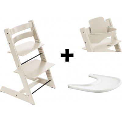 Stokke Set Tripp Trapp + dětský set2 + pultík Vanilla White – Sleviste.cz
