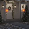 Vánoční osvětlení DKD HOME DECOR LED vánoční hvězdy 3 ks se zemními hČervenáy Skládací červené 57 cm