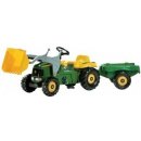 Rolly Toys Šlapací traktor John Deere s nakladačem a přívěsem