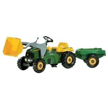 Rolly Toys Šlapací traktor John Deere s nakladačem a přívěsem