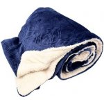 Home Elements deka s beránkem mikroflanel Tmavě modrá Jacquard 150x200 – Zboží Dáma