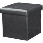 Kondela Skládací taburet, ekokůže tmavě hnědá, TELA NEW – Zboží Dáma