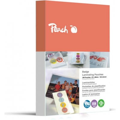 PEACH laminovací folie Badge (67x99mm), 125mic, 100ks – Zboží Živě
