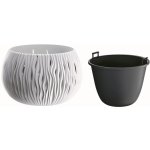 Prosperplast Květináč s vkladem SANDY BOWL bílý 37 cm – Zboží Mobilmania