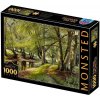 Puzzle D-TOYS Letní den v lese s jeleny v pozadí 1000 dílků