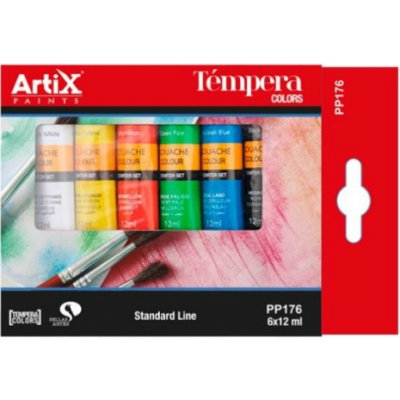 Madrid Papel Temperové barvy Artix Paints sada (6x12ml)