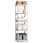 Garden Line Regál Ozo 40 x 40 x 180 cm 5 polic stříbrný hnědý – Zboží Dáma