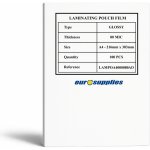 Laminovací fólie EUROSUPPLIES A4/160 samolepící - balení 100 ks (LAMPOA4000080AD) – Zboží Živě