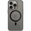 Pouzdro a kryt na mobilní telefon Apple AppleKing transparentní s černým MagSafe iPhone 15 Pro - šedé