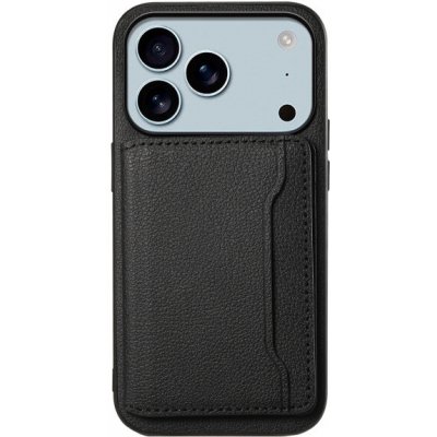 AppleKing kožený kryt s kapsou na karty pro iPhone 17 Pro - černý – Zboží Mobilmania