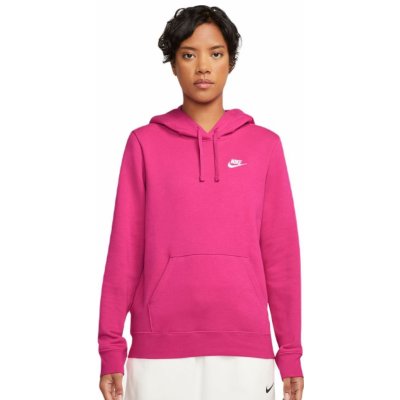 Nike Sportswear Club Fleece Pullover Hoodie fireberry/white – Zboží Mobilmania