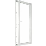 Aluplast Plastové jednokřídlové balkonové dveře pravé dvojsklo 80 x 200 bílé – Zboží Mobilmania