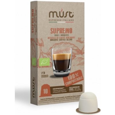 Must Bio kávové kapsle kompostovatelné Supremo do Nespresso 10 ks – Zboží Mobilmania