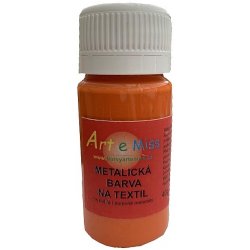 Art e Miss Barva na textil metalická 64 Oranžová 40 g