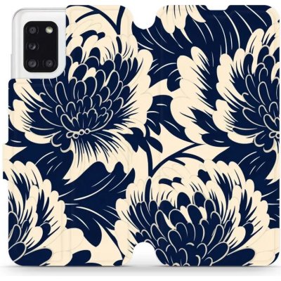 Mobiwear - Samsung Galaxy A31 - VA40S Modré a béžové květy
