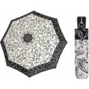 Doppler Fiber Magic Black&White Paisley dámský plně automatický deštník skládací bílý