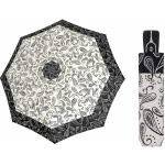 Doppler Fiber Magic Black&White Paisley dámský plně automatický deštník skládací bílý – Zboží Dáma