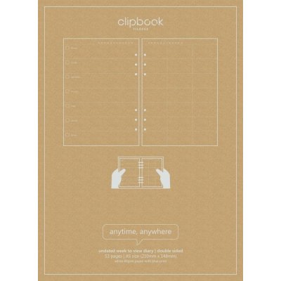 Filofax Nedatovaný týdenní kalendář náplň Clipbook A5 – Zboží Mobilmania